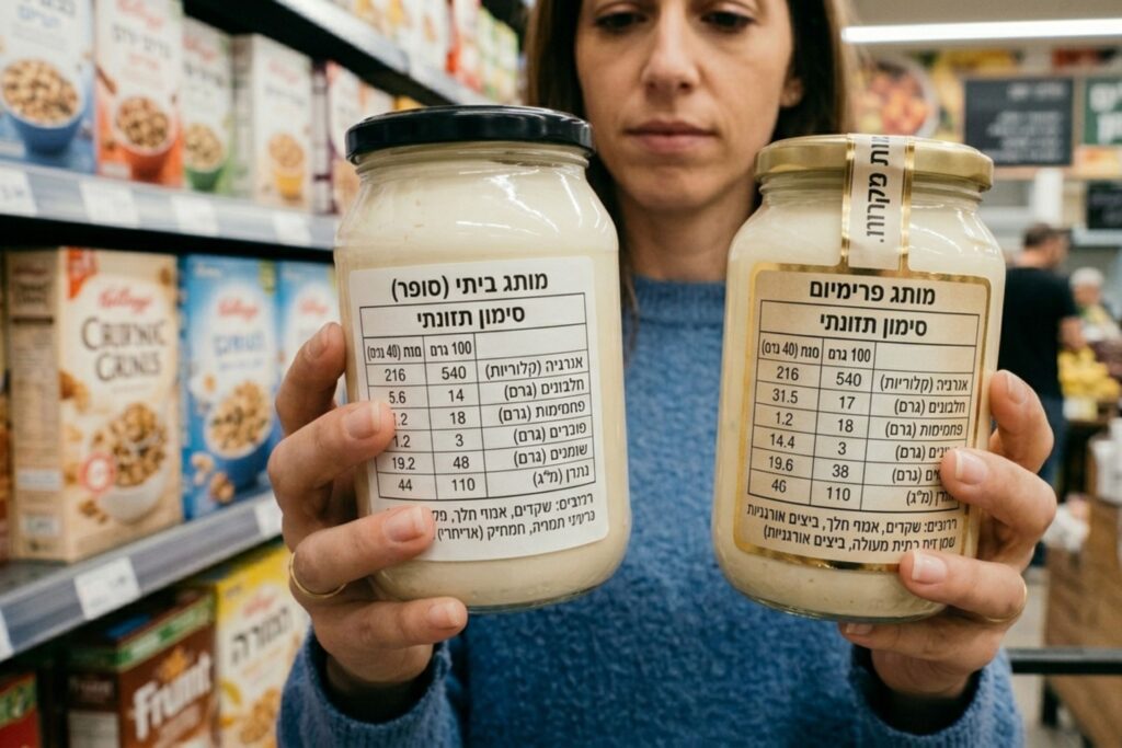 השוואת מוצרים לפי תווית סימון תזונתי